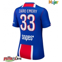 Camiseta Paris Saint-Germain Warren Zaire-Emery #33 Primera Equipación para mujer 2026-27 manga corta